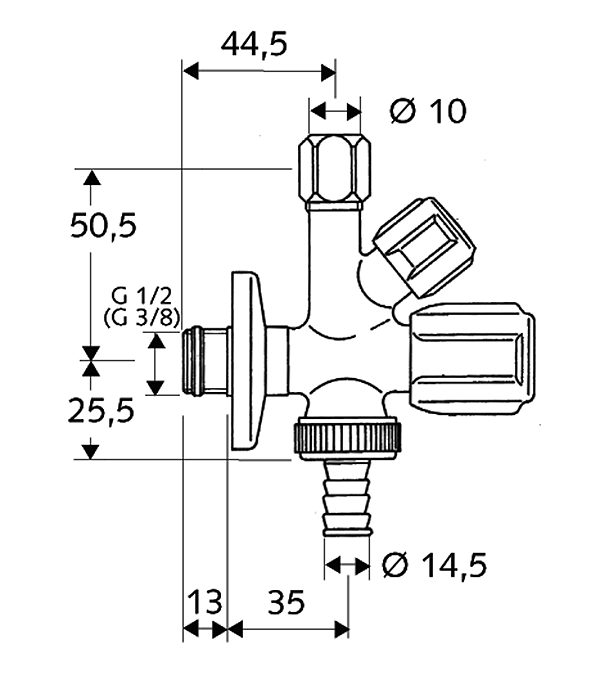 Robinet coltar combinat Schell Comfort 1/2-3/8-3/4-035510699