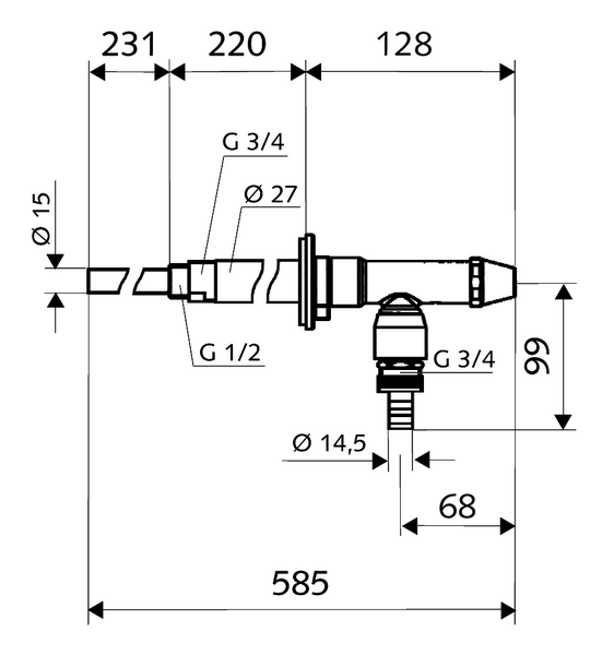Robinet de exterior SCHELL, rezistent la îngheț POLAR II, crom - 039950