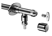 Set robinet de exterior SCHELL,  rezistent la îngheț POLAR II, crom - 039970