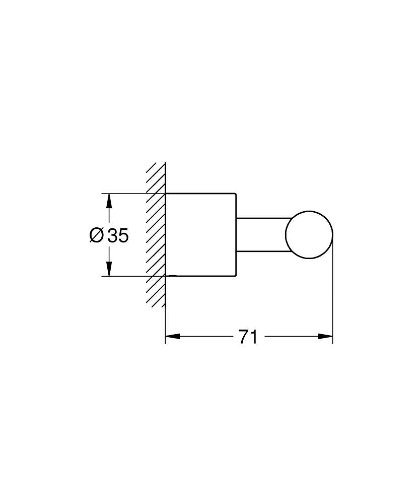 Agatatoare dubla Grohe Atrio, montare pe perete, metal, crom - 40312003
