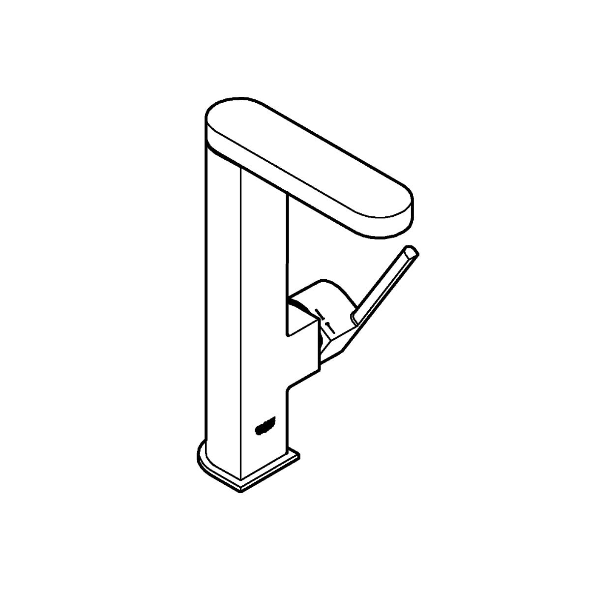 Baterie lavoar Grohe Plus, marimea L, crom, furtune flexibile, debit 5.7 l/min-23873003