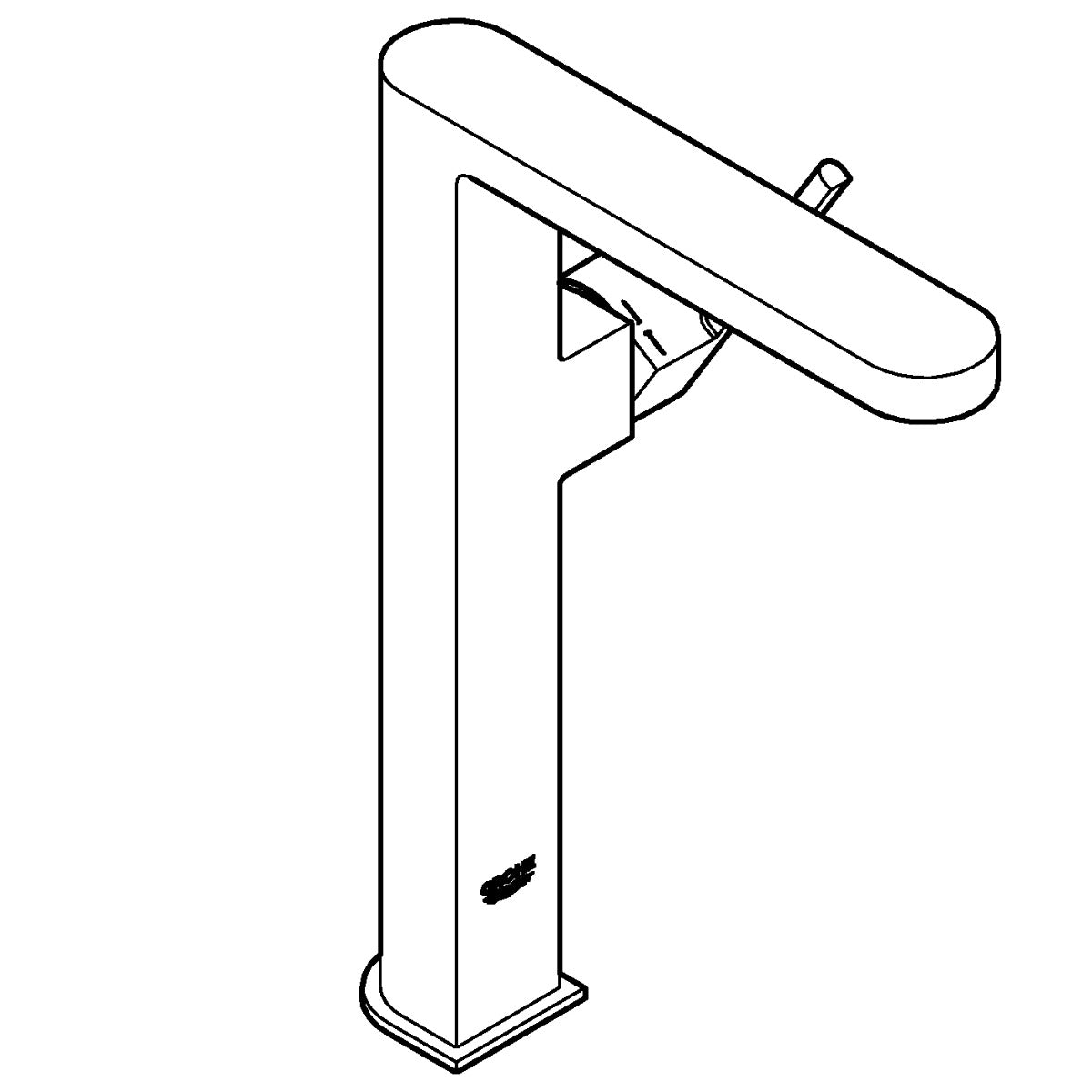Baterie lavoar montare blat Grohe Plus, marimea XL, crom, furtune flexibile,debit 5,7 l/min-32618003