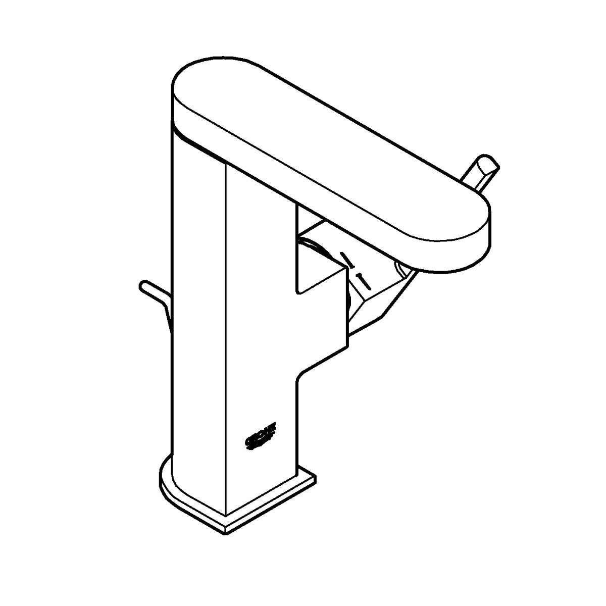 Baterie lavoar Grohe Plus, marimea M, furtune flexibile,crom,23871003