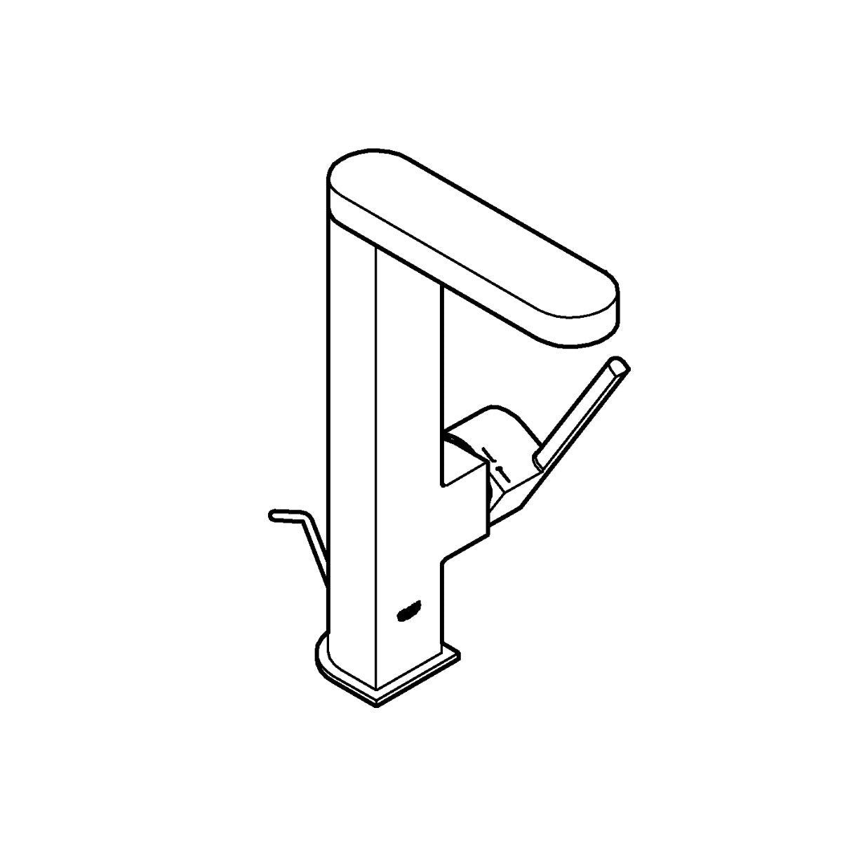 Baterie lavoar Grohe Plus, marimea L, pipa extractibila, furtune flexibile, crom-23844003
