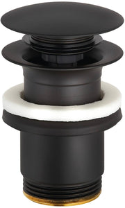 Ventil push-open Kludi pentru lavoare cu preaplin, negru mat - 1042639-00