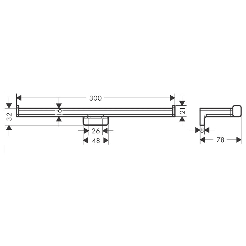 Suport dublu pentru hartie igienica, Hansgrohe, AddStoris, crom-41748000