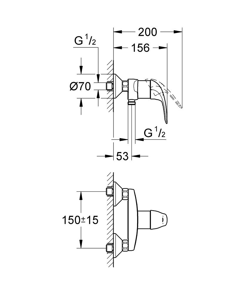Baterie dus Grohe Swift-23268000