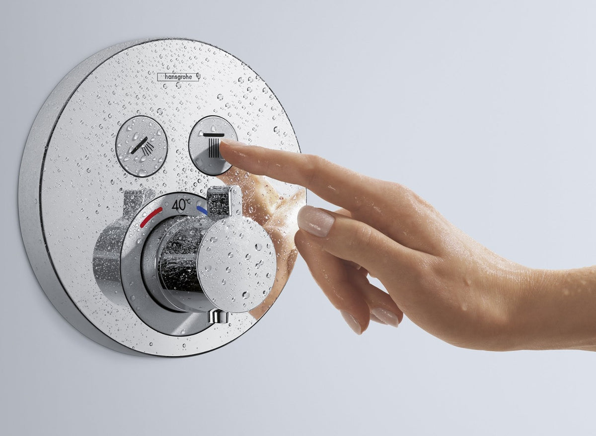 Baterie cada termostatata Hansgrohe ShowerSelect S, montaj incastrat, crom - 15743000