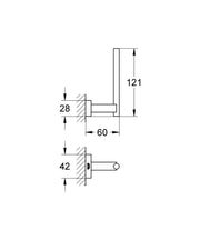 Suport rezerva hartie igienica Essential Cube -40623001