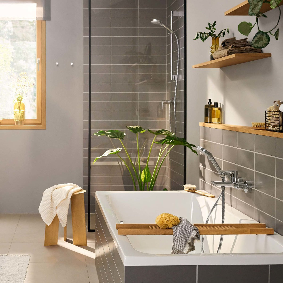 Baterie cada Hansgrohe Rebris E, 1/2'', monocomanda, crom - 72450000