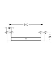 Bara sustinere cada Grohe Essentials Cube,crom, 340 mm-40514001