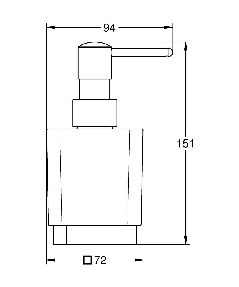 Rezervor săpun Grohe Selection Cube,fara suport-40805000