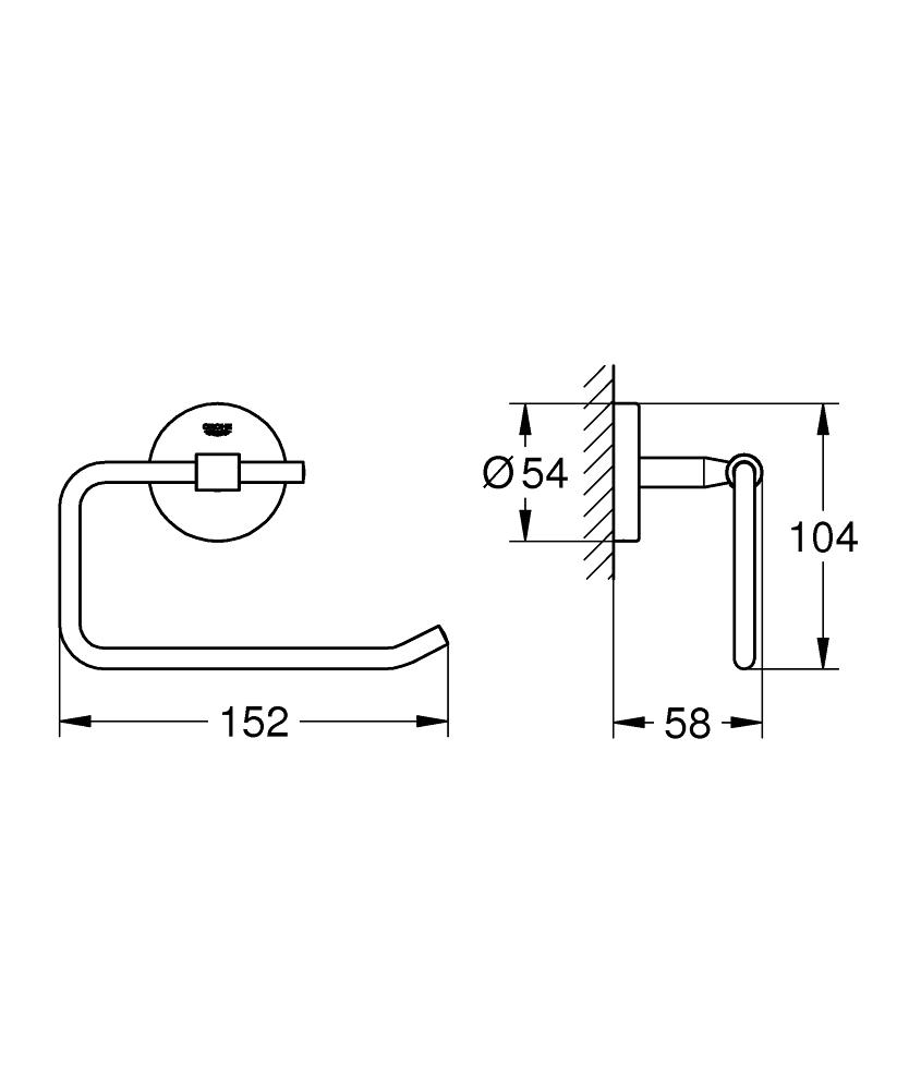 Suport pentru hârtie igienica Grohe BauCosmopolitan - 40457001
