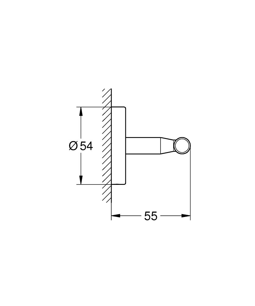 Agatatoare baie Grohe BauCosmopolitan,doua brate,crom-40461001