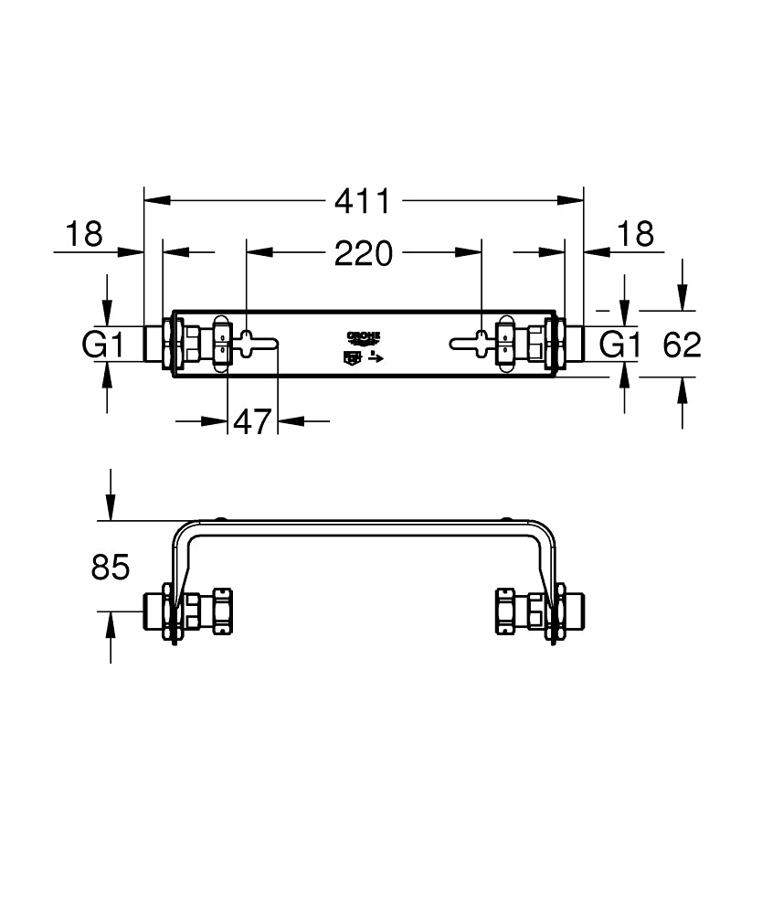 Set instalare GROHE Sense Guard