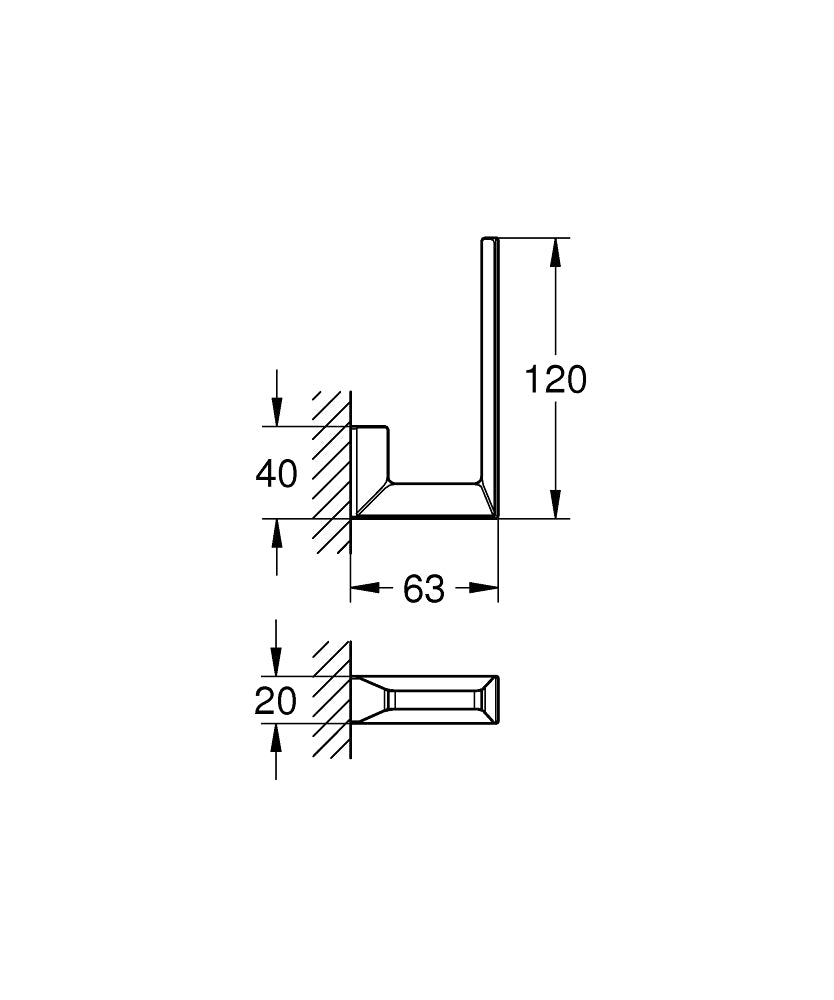 Suport rezervă pentru hârtie igienică Grohe Selection Cube-40784000