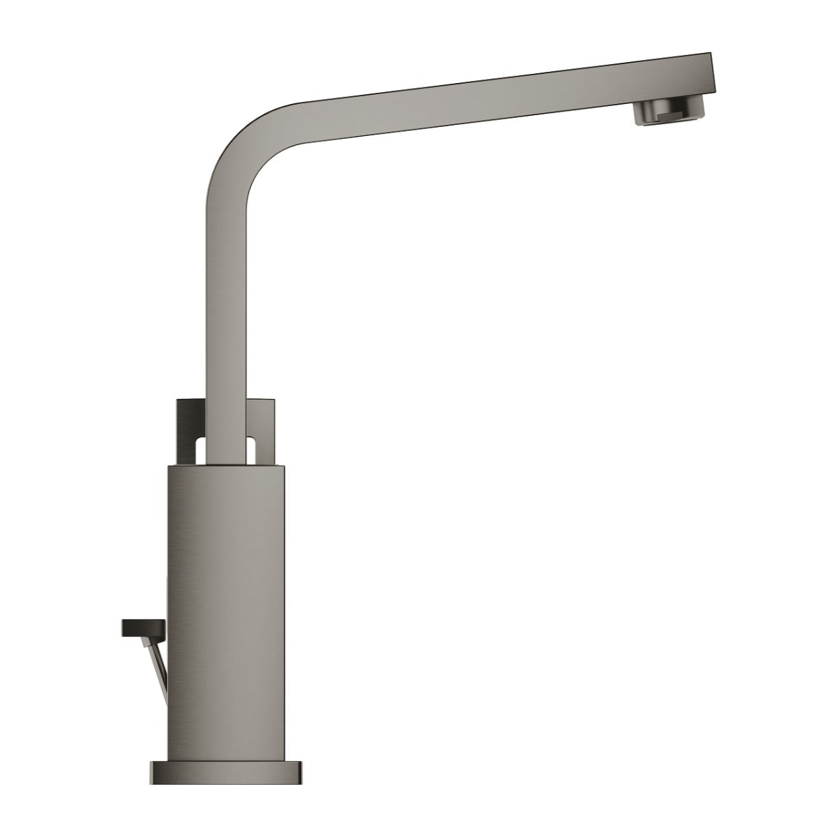 Baterie lavoar Grohe Eurocube, 3/8'', monocomanda, cartus ceramic, pivotanta, limitator, evacuare cu tija, hard graphite - 23135AL0