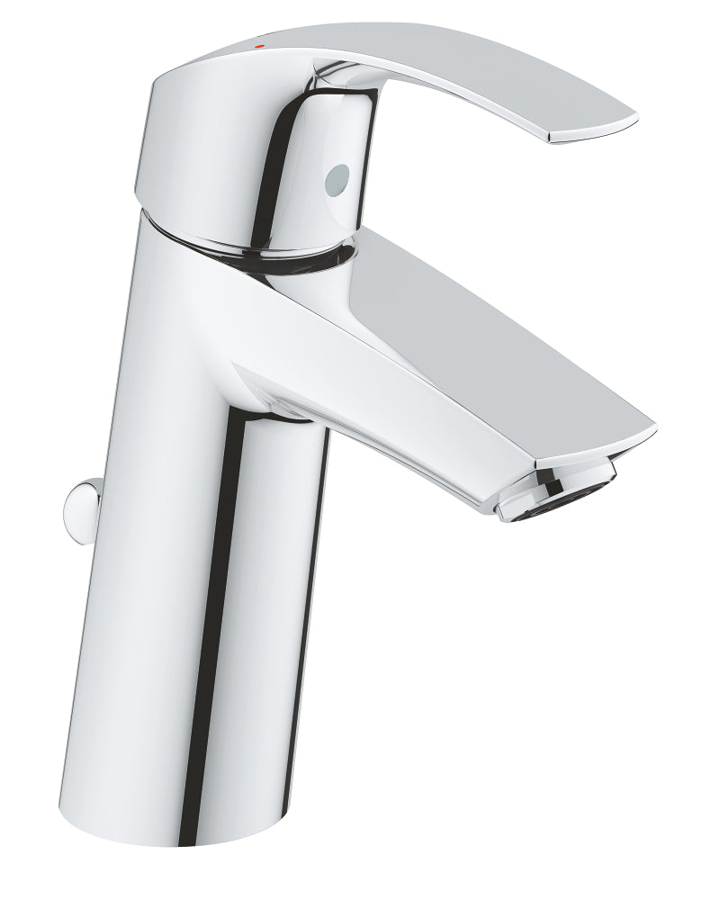 Baterie lavoar Grohe Eurosmart, cartus ceramic, set evacuare cu tija, aerator, marimea M, Crom-23322001