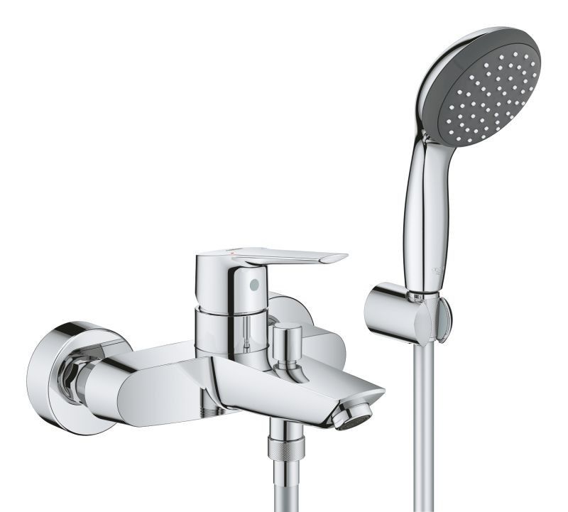 Pachet baterii baie Grohe Start, marimea M, set dus inclus, suport perete, crom-( 23413002 , 23455002 )