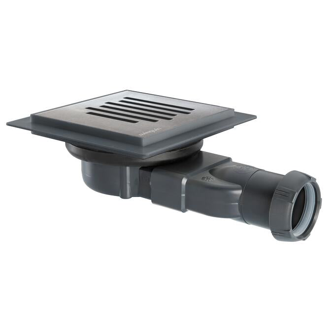 Sifon pardoseala VENISIO COMPACT CITY D40, grila 115x115, aluminiu periat - 30723971