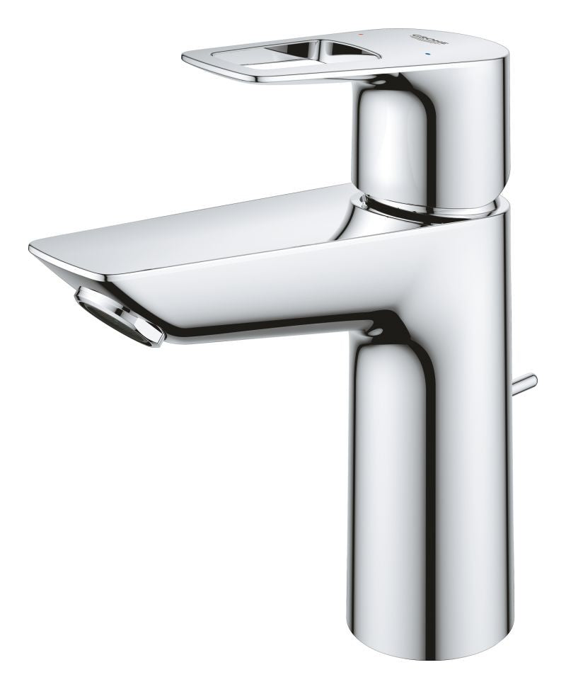 Baterie lavoar Grohe Bauloop, marima M, set evacuare cu tija, crom, furtunuri flexibile-23762001