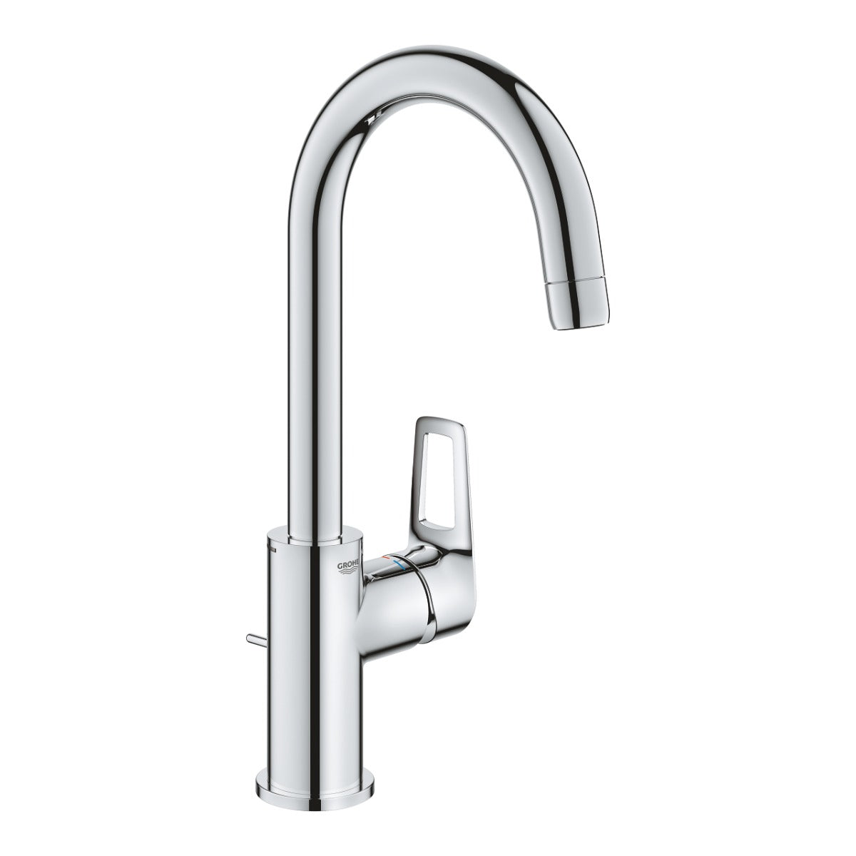 Baterie lavoar Grohe Bauloop 23763001, 3/8'', monocomanda, marimea L, pivotanta, Crom