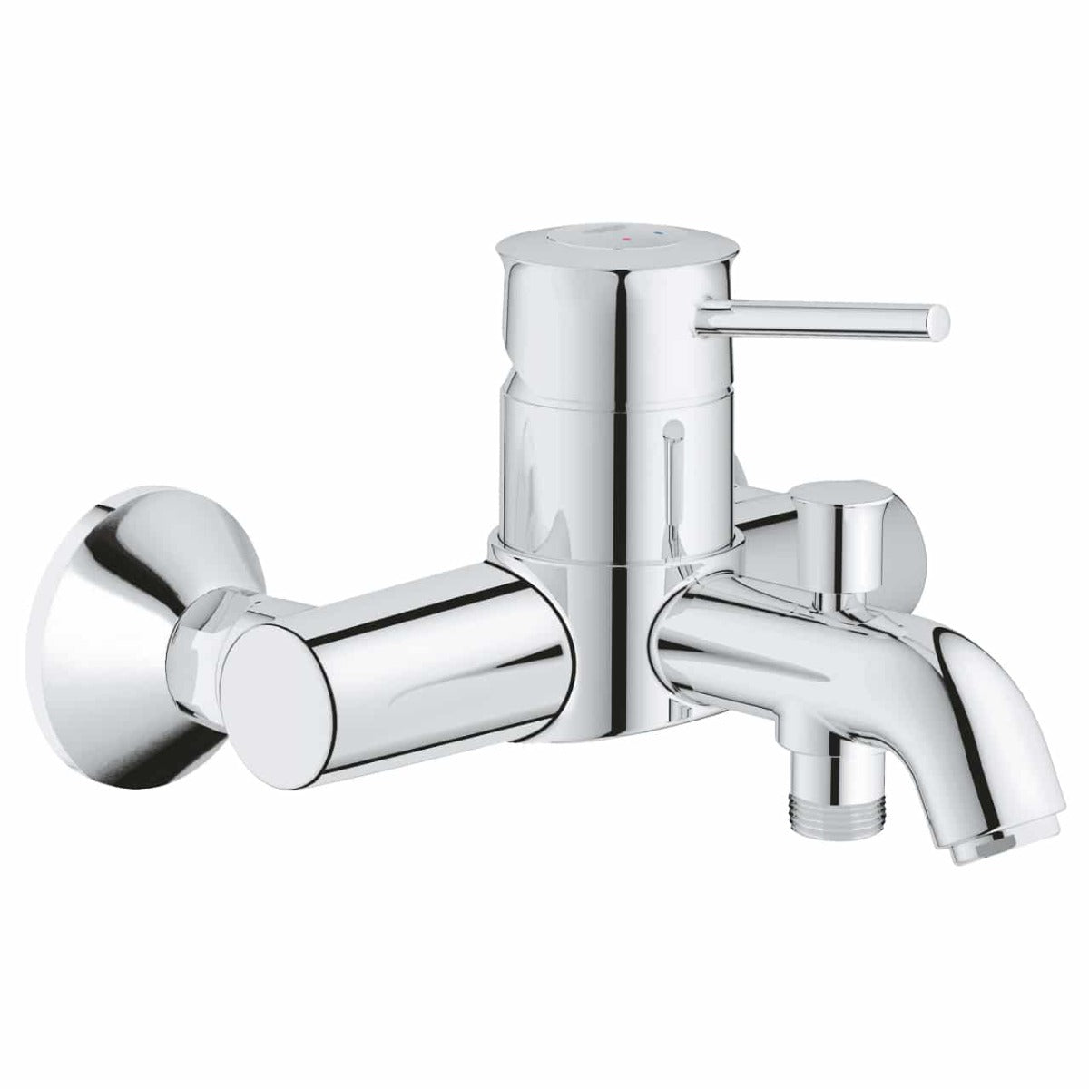 Baterie cada/dus Grohe Bau Classic, montare pe perete, crom-23787000