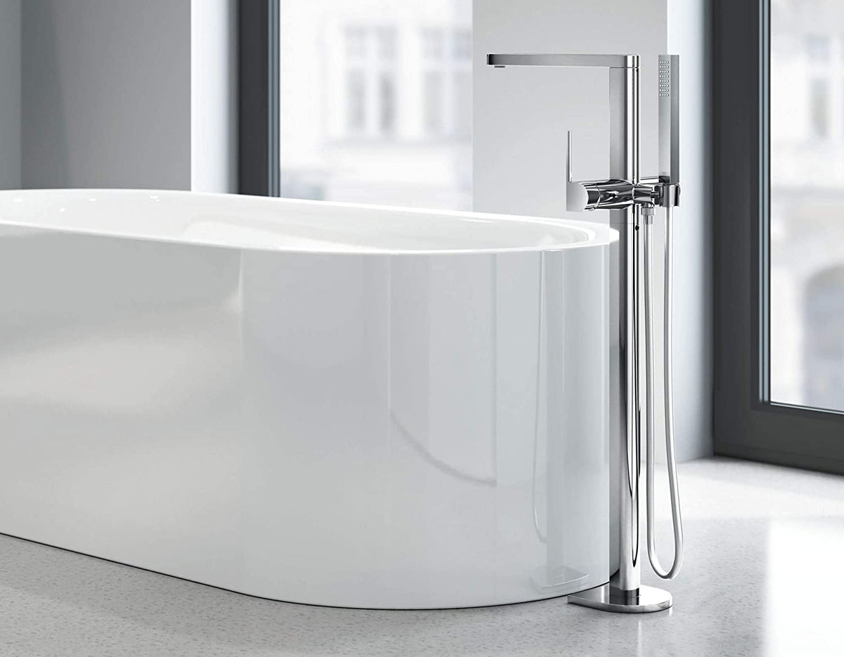 Baterie cada cu dus, Grohe Plus, montare pe podea,crom,cartus ceramic-23846003
