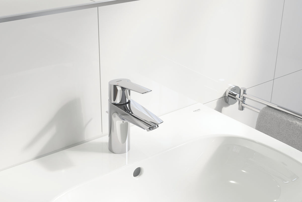 Baterie lavoar Grohe Start, marimea S, monocomanda, cartus ceramic, evacuare cu tija, crom- 24209002