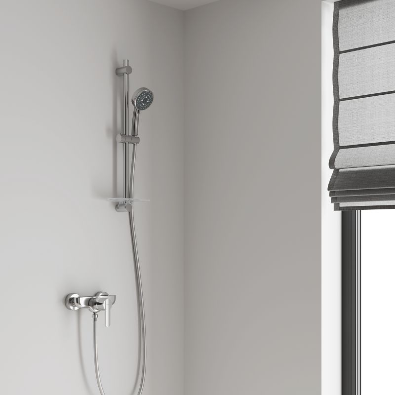 Set de dus Grohe Vitalio Comfort, 3 jeturi, universala, 600 mm, furtun 1.75 m, crom - 26097000