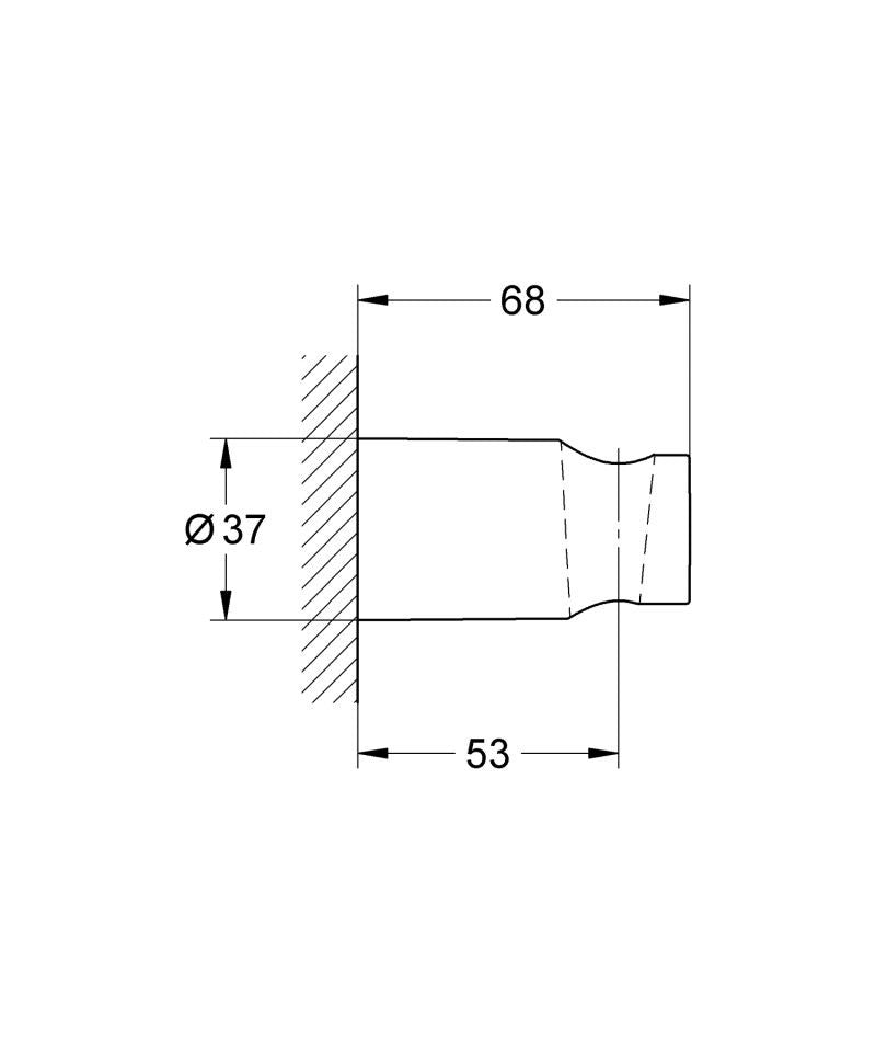 Suport para de dus  Grohe Vitalio Universal, aparent, universal, neajustabil, crom - 26102000