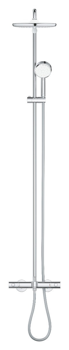 Sistem de cada Grohe Tempesta Cosmopolitan 250, 1/2'', aparent, termostat, 2 jeturi, crom - 26672000