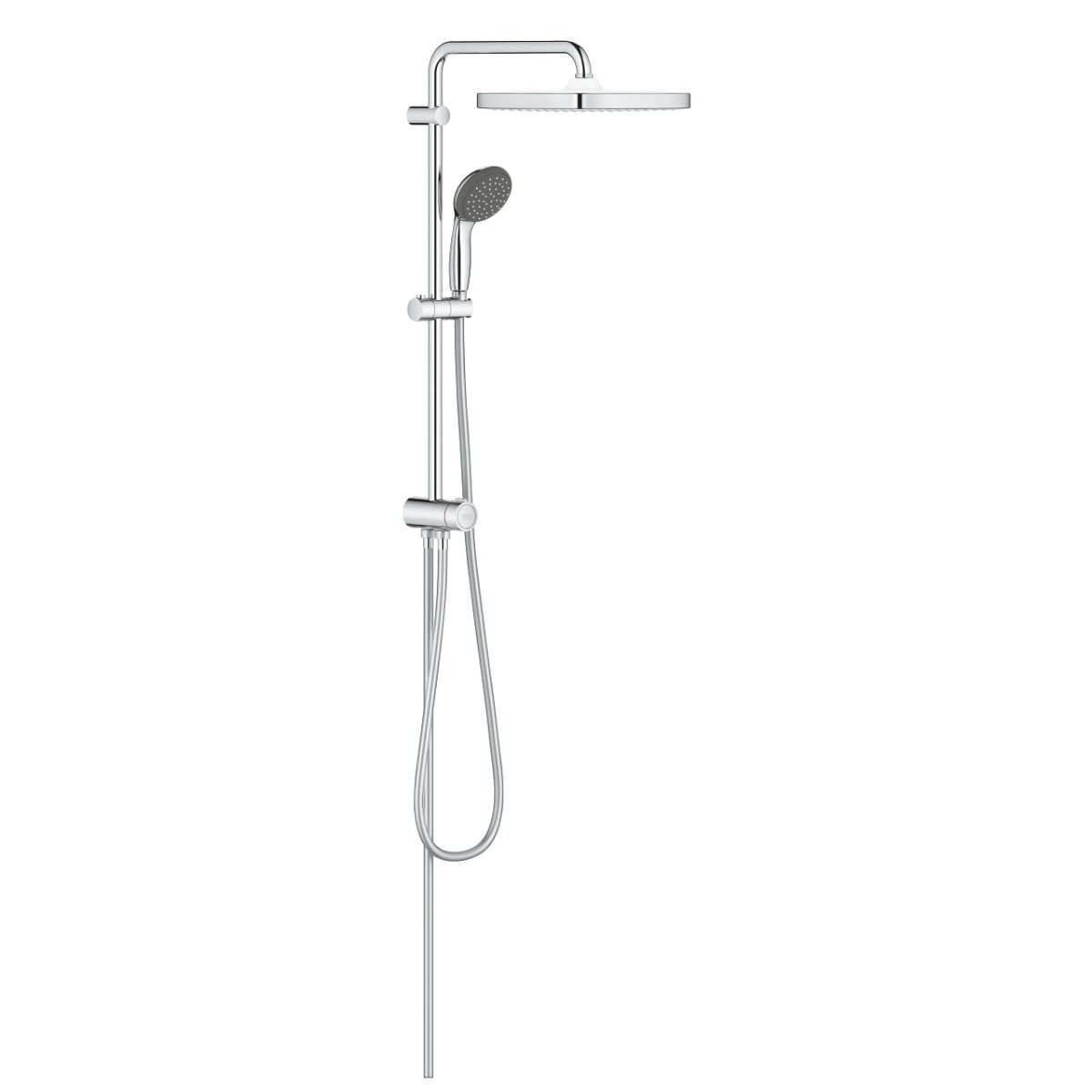 Coloana dus Grohe Vitalio palarie patrata 25 cm, baterie cabina dus termostat Precision Flow (26698000 ,34840000)