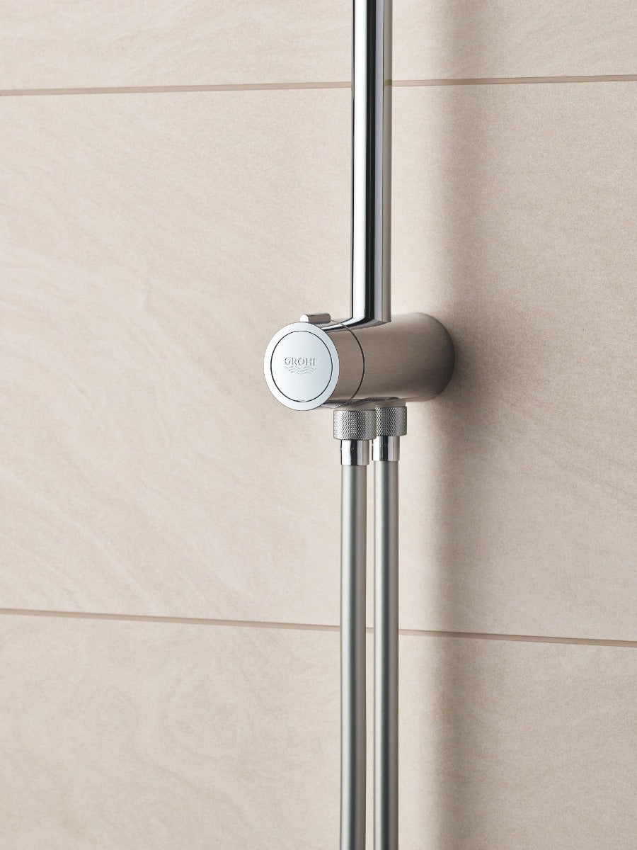 Coloana dus Grohe Vitalio,palarie patrata 25 cm,para de mana,crom,montare pe perete, fara baterie-26698001