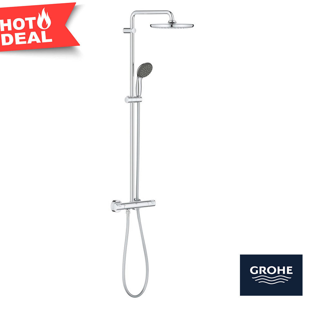 Coloana dus Grohe Vitalio,palarie  25 cm, baterie termostat,crom-26816000