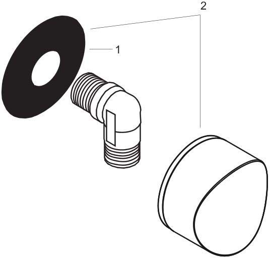 Cot dus Hansgrohe Fixfit, 1/2'' x 1/2'', anti-reflux, crom - 27453000