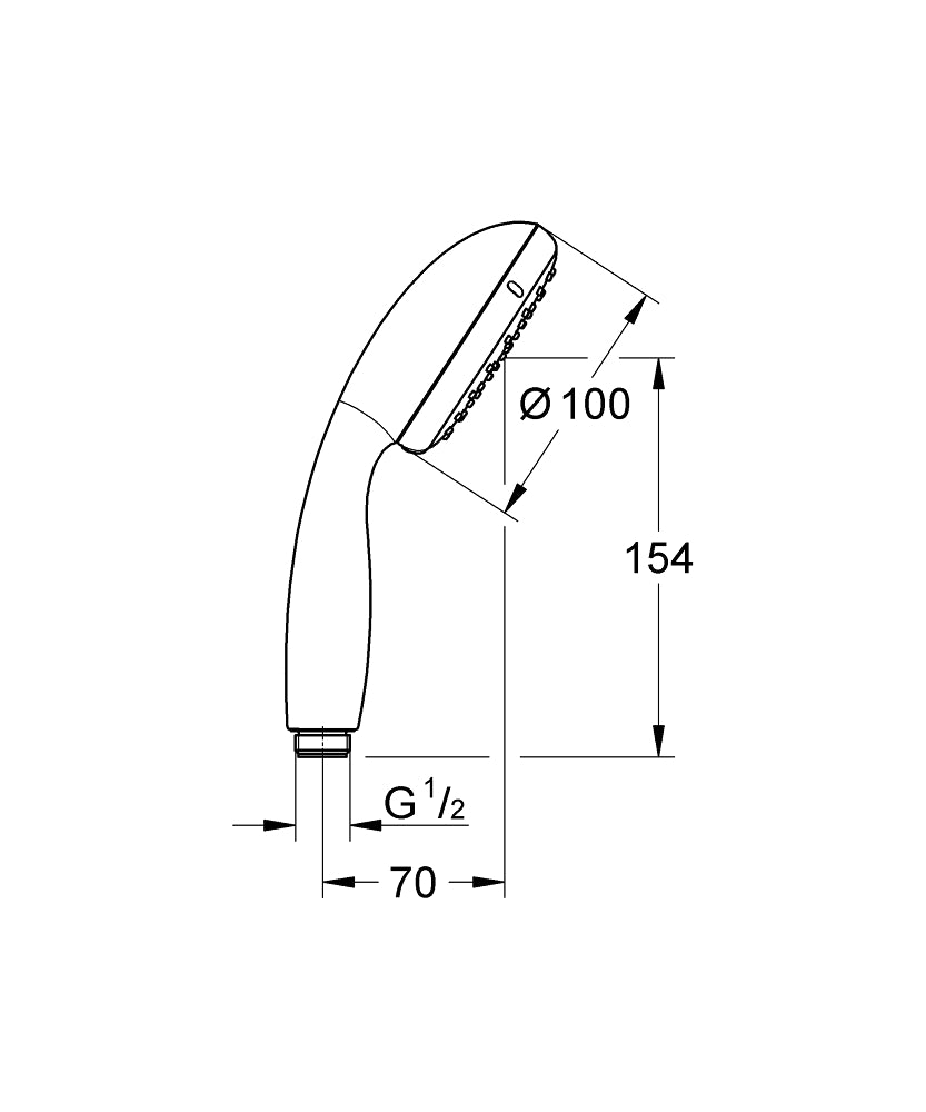Para de dus Grohe Tempesta 100 , 2 pulverizari, anti-calcar, Crom- 27597001