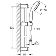 Pachet: Baterie dus Grohe Grohtherm 800 si Set dus cu bara Tempesta Mono-34565001, Baterie lavoar Concetto New Grohe-32204001