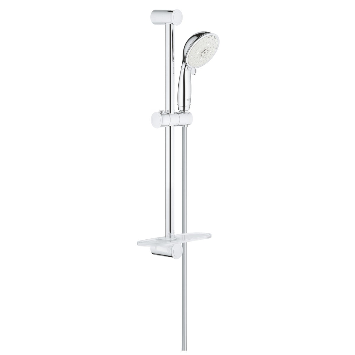 Set dus Grohe Tempesta Rustic 100, bara 60 cm, 4 tipuri de jet, crom,furtun 1.75 m,etajera-27609001
