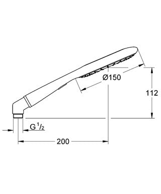 Para de dus Grohe Rainshowe® Icon 150-27630000