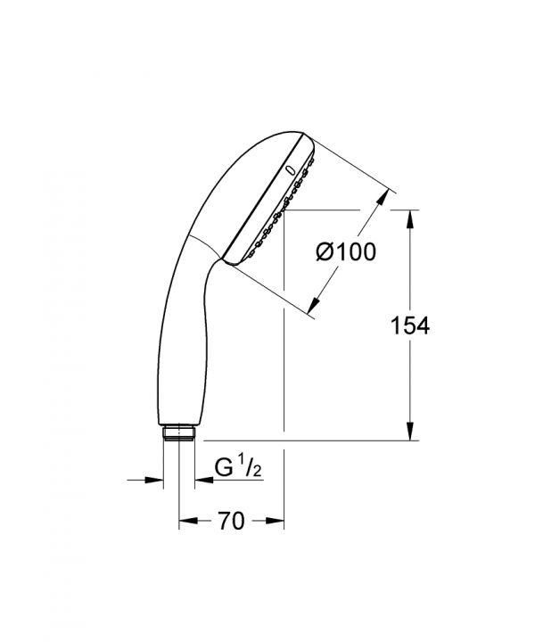 Pachet baterie cada/dus cu termostat Grohe Grohtherm 800(34567000) + para de dus mono Grohe New Tempesta(27852001)