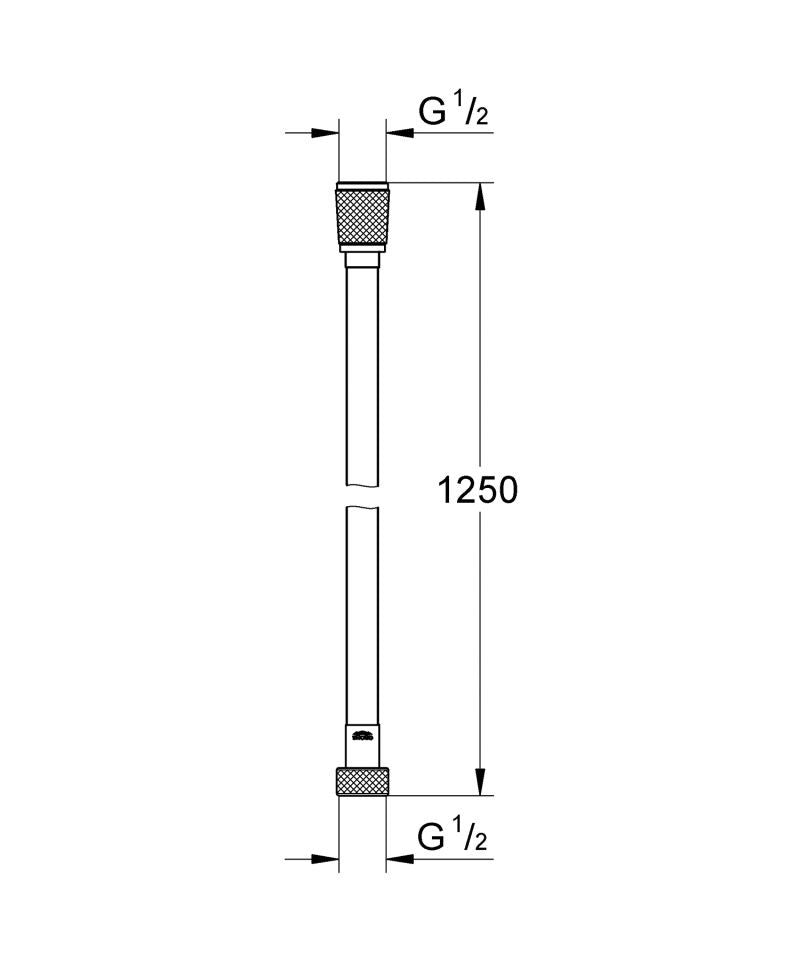 Furtun de dus Grohe SilverFlex, 1.25 m, lucios - 28362A00