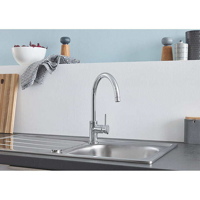 Baterie bucatarie Grohe Classic,furtune flexibile, crom-31553000