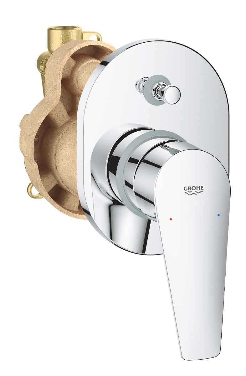 Baterie cada incastrata Grohe BauEdge New, include 32963000, monocomanda, crom - 29039001