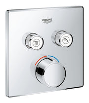 Baterie dus cu 2 iesiri, Grohe Smartcontrol, parte aparenta, patrat, fara termostat-29148000