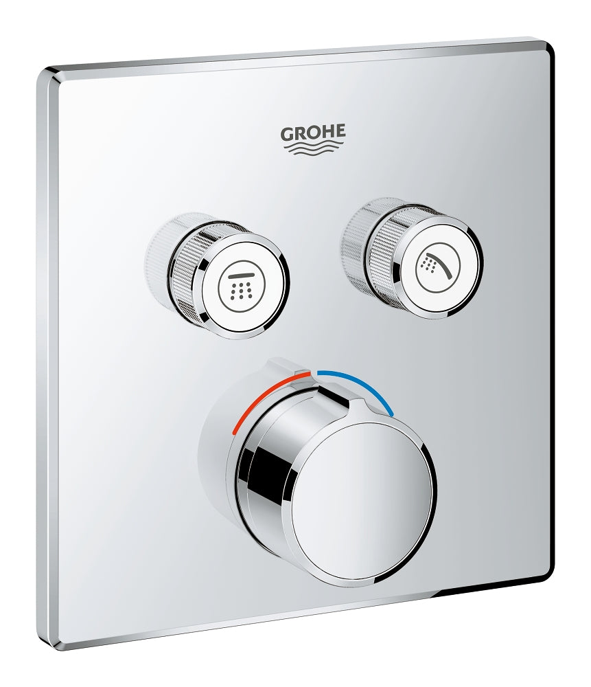 Baterie dus cu 2 iesiri, Grohe Smartcontrol, parte aparenta, patrat, fara termostat-29148000