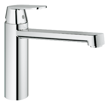 Baterie bucatarie Grohe Eurosmart Cosmopolitan, monocomanda, cartus ceramic, pipa medie, pivotanta 140, limitator debit, Crom - 30193000