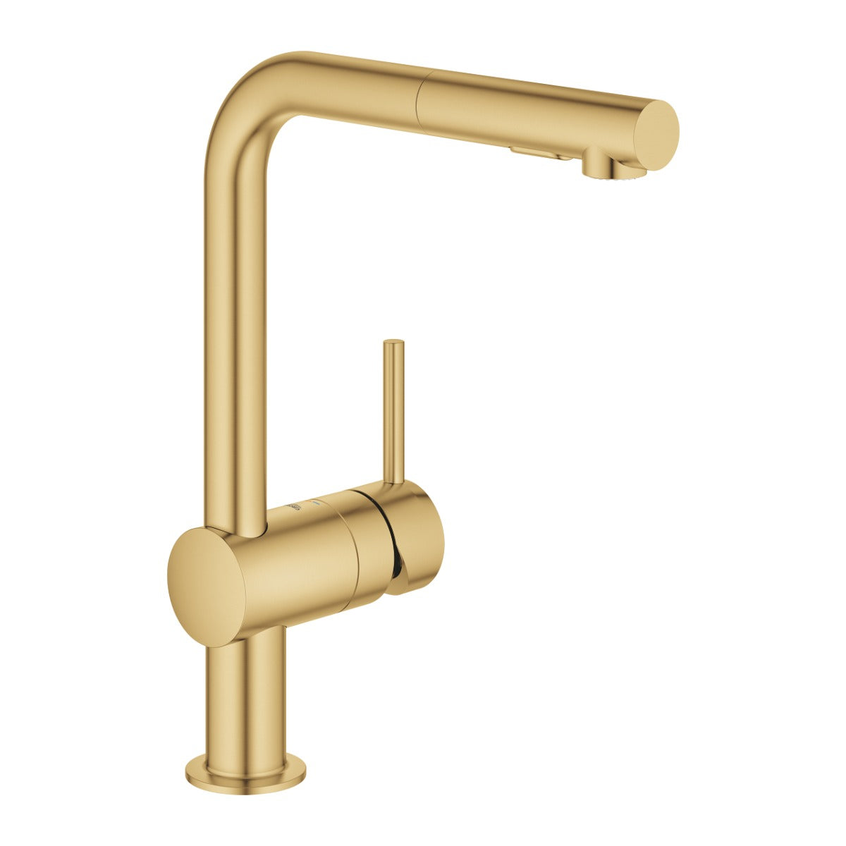 Baterie de bucatarie Grohe Minta, 3/8'', monocomanda, pipa inalta, dus extractabil, pivotanta, brushed cool sunrise - 30274GN0