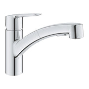 Baterie bucatarie Grohe Start, pipa pivotanta, 2 pulverizari, crom, furtunuri flexibile - 30531001