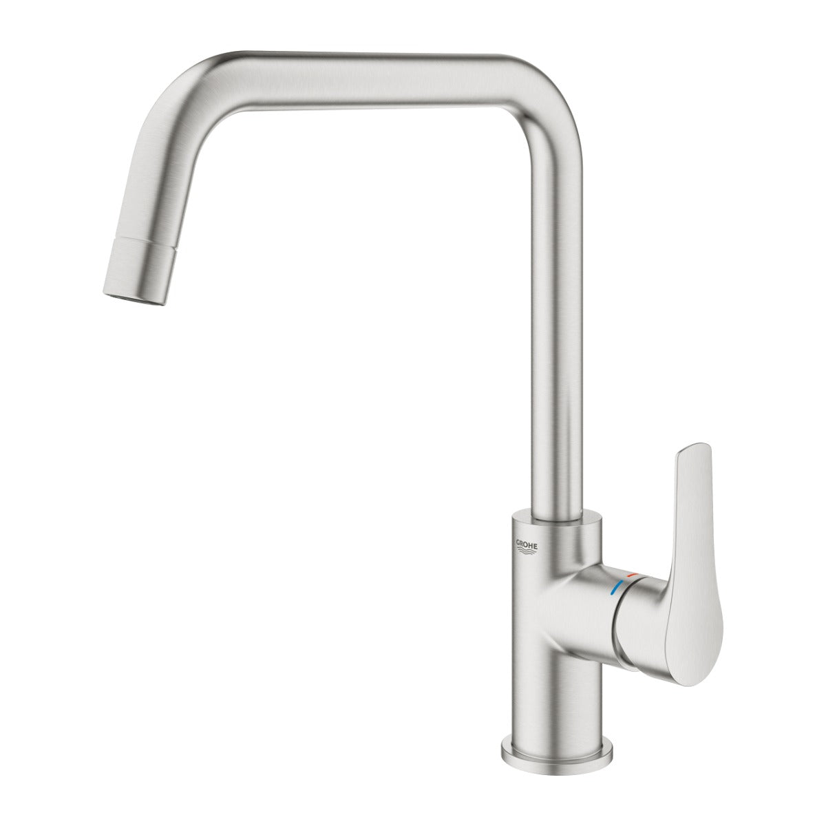 Baterie bucatarie Grohe Eurosmart, pipa inalta, supersteel - 30567DC0